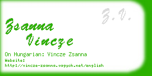 zsanna vincze business card